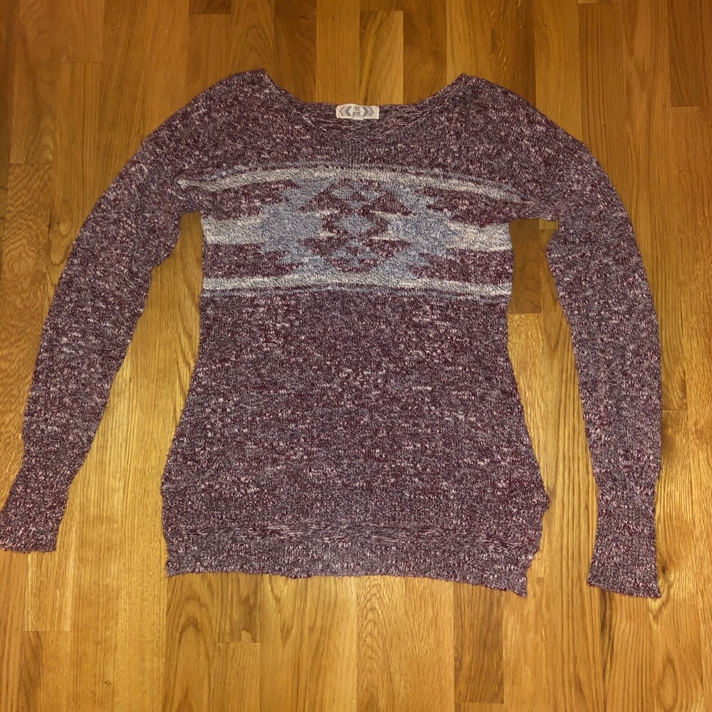Pink Rose Graphic Sweater